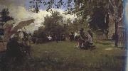 Ilia Efimovich Repin At the Academic Dacha (nn02) oil painting picture wholesale